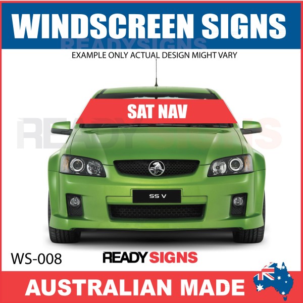 Windscreen Banner - WB008 - SAT NAV